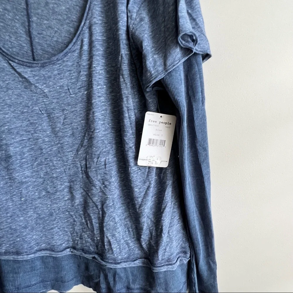 Free people blue long sleeve - Picture 4 of 7